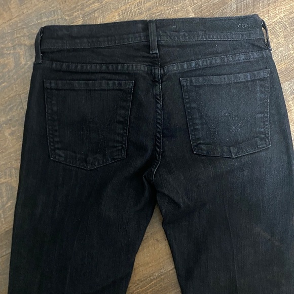 COH CITIZENS OF HUMANITY AVA #142 STRETCH LOW-WAIST STRAIGHT LEG BLACK WASHED - Picture 10 of 15